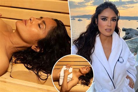 salam hayek naked|Salma Hayek Poses Nude in Sauna Pic